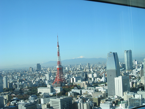 東京タワーと富士山